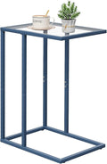C Table End Table, Glass Couch Side Table, Tempered Glass Snack Side Table by Easy+Paws