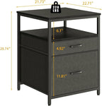Herture Mini Fridge Stand with 3 Storage, Mini Fridge Cabinet, Beverage Fridge - Image 2