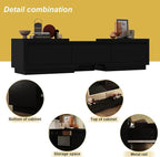 AGOTENI Expandable TV Stand Media Console Table, Modern Entertainment Center - Image 4