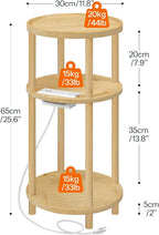 HOOBRO Set of 2 Small Round Side Tables - Image 3