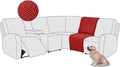 ALIECOM 100% Waterproof Recliner Sectional Couch Covers L Shape Stretch Corner by ALIECOM