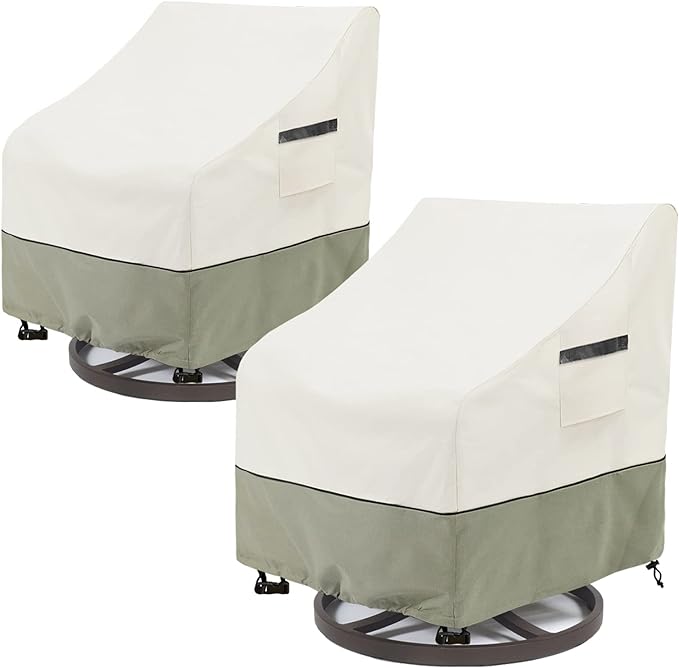 Outdoor Swivel Lounge Chair Cover 2 Pack, 100% Waterproof Heavy Duty Outdoor by LSongSKY