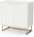 EYYTHUNG Fluted Cabinet with Storage, Sideboard Buffet Cabinet with Adjustable by EYYTHUNG