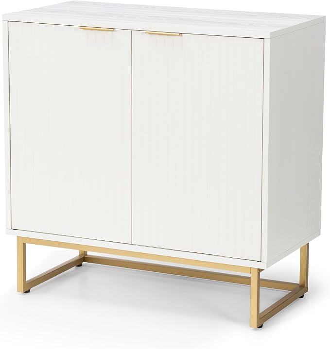 EYYTHUNG Fluted Storage Cabinets Set of 3, Sideboard Buffet Cabinet Modern - Image 9