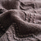 BOURINA Brown Throw Blanket 60x80 Inches Throw Textured Solid Soft Sofa Throw - Image 5