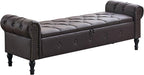 Storage Bench for Bedroom, Faux Leather King Size Bench - Image 9