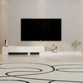 Retractable TV Stand, Solid Wood Minimalist TV Shelf, Mid-Century TV Console by TuckTect