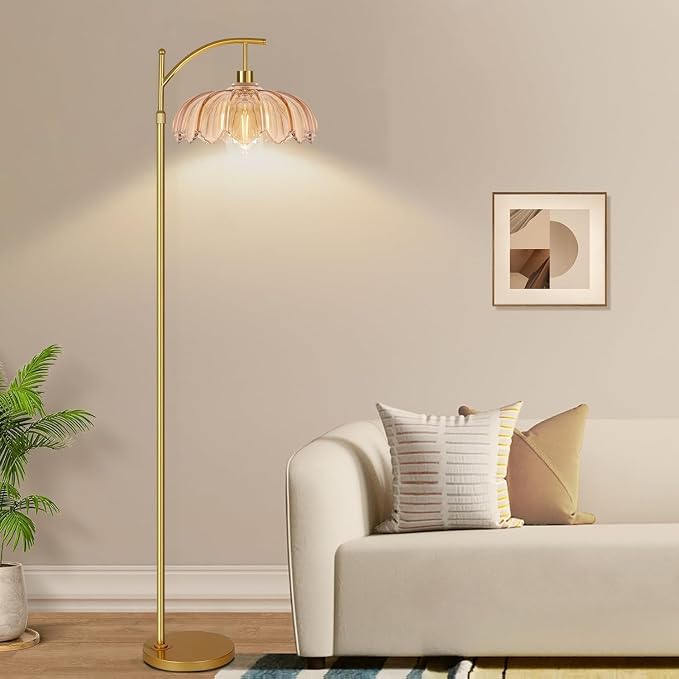 Vintage Floor Lamps for Living Room Glass Floor Lamp - Image 3