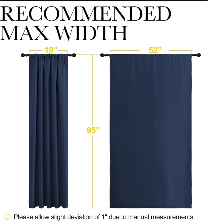 NICETOWN Navy Curtains Blackout Draperies - Image 7