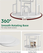 Kalrin 5 Tier Rotating Bookshelf - Image 6