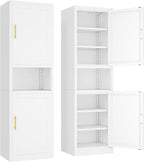 Ckzbx Tall Narrow Storage Cabinet 66.93" H Tall Bathroom Cabinet Metal Pantry by Ckzbx