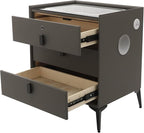 Smart Nightstand with Charging Station, Adjustable LED, USB Ports, Fingerprint - Image 6