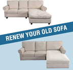 H.VERSAILTEX Sectional Couch Covers 1 Piece Chaise Slipcover L Shape Separate - Image 7