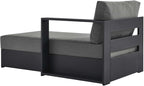 Modway Tahoe Powder-Coated Aluminum Outdoor Chaise Lounge in Gray Charcoal - Image 5