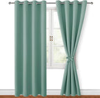 Blackout Curtains for Bedroom, Sage Green, 52 x 84 Inch, 2 Panels | Thermal - Image 8