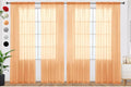 SpaceDresser Beige Sheer Curtains 4 Panels Rod Pocket Semi-Sheer Curtain 72 by SpaceDresser