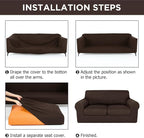 HunnmingRe Sofa Covers for 3 Cushion Couch Stretch Sofa and Loveseat Covers Set - Image 3