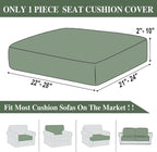 LA MEACK Couch Cushion Cover Seat Cushion Cover Stretch Armchair Cover Separate - Image 6