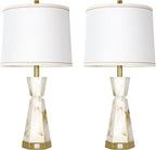Natural Alabaster Table Lamp, Living Room Lamps Set of 2, Nightstand Lamp - Image 7