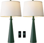Oneach 25.75" Green Table Lamp Set of 2, Bedside Lamps - Image 8