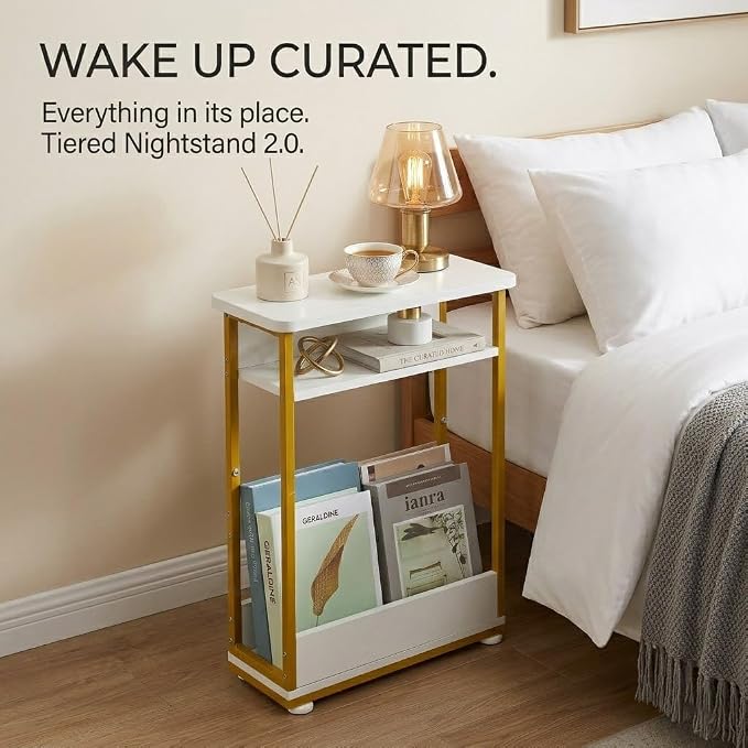 Narrow Side Table, 3-Tier Slim End Table - Image 9