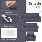 Peryiter 3 Pcs Couch and Loveseat Covers Set Sofa Cover - Image 5
