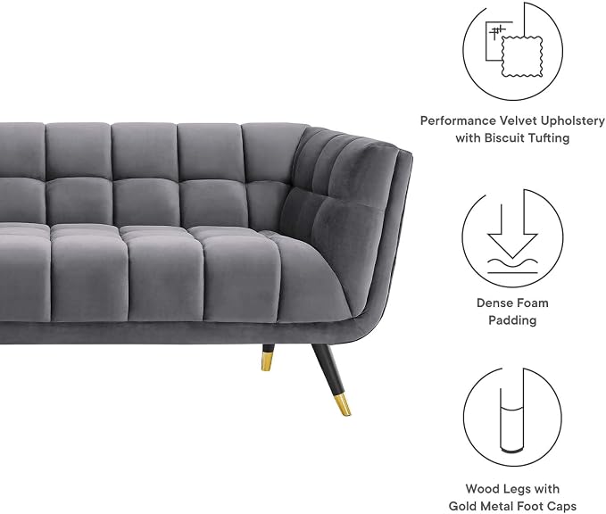 Modway Adept Contemporary Mid-Century Modern Performance Velvet Upholstered - Image 6
