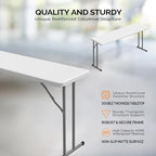 VINGLI 5 FT Narrow Folding Table, Home Work - Image 4