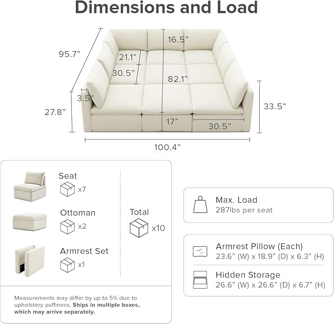 mopio Oversized Modular Sectional Sofa - Image 2