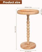 Boho Rattan Round Side Table - Image 2