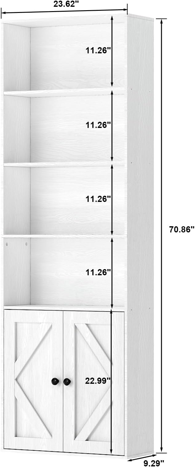 Bookshelf, 6-Tier Floor Bookcase - Image 3