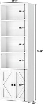 Bookshelf, 6-Tier Floor Bookcase - Image 3