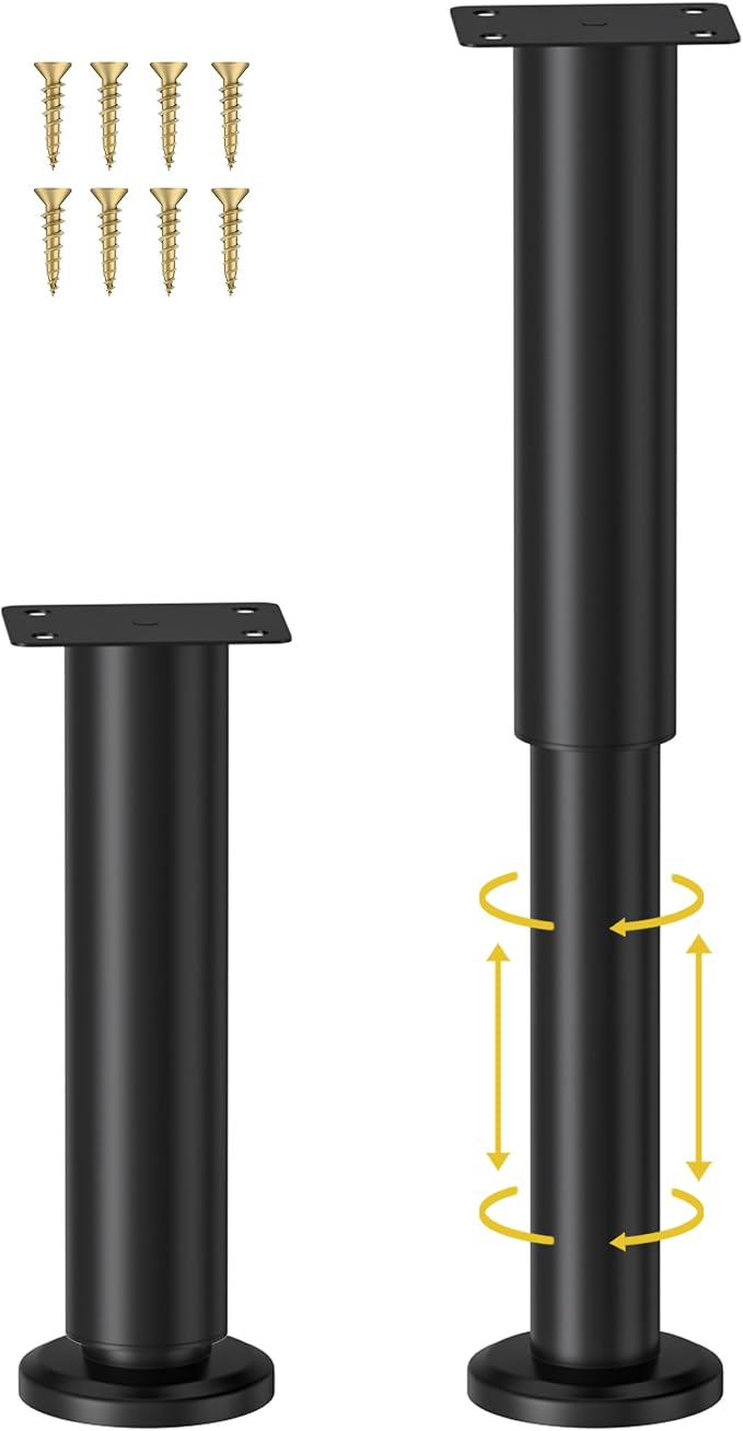 Wlrrcwdttc 2 Pcs Adjustable Height Bed Support Legs by Wlrrcwdttc