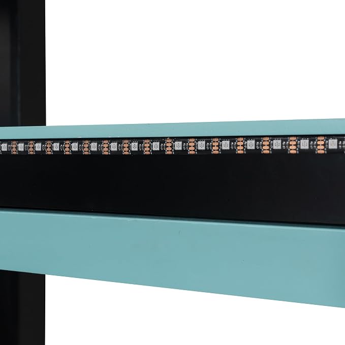 Full Size Wood Loft Bed with Built-in Workstation, Smart Storage, RGB Lighting - Image 7