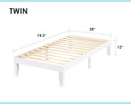 Mellow Naturalista Classic 12 Inch Solid Wood Platform Bed - Image 2