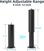 Adjustable 8-12 inch Bed Legs Metal Replacement Heavy Duty Leg M8 M10 Thread - Image 2