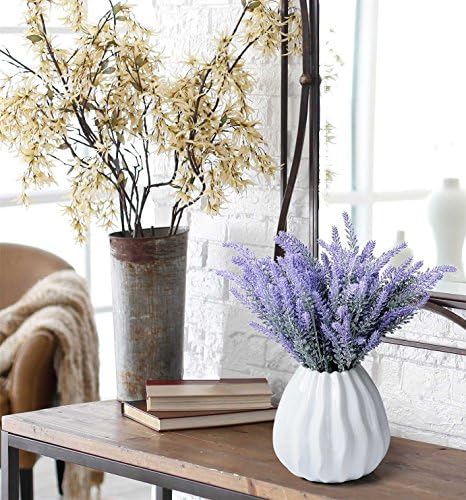 CATTREE Artificial Lavender Flowers, Fake Plastic Flocked Plants for Indoor Outdoor Home Office Arrangements Wedding Bridle Bouquet Decor Christmas DIY Ornaments Decorations Purple 4 Pack - Image 5