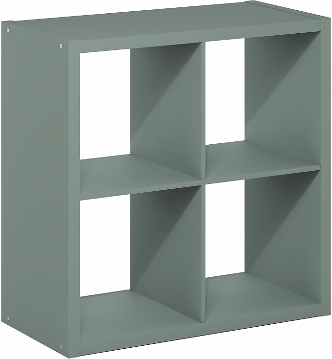 Furinno Cubicle Book Shelf, 4-Cube Bookshelf, Extra Thick Frame Reversible - Image 7