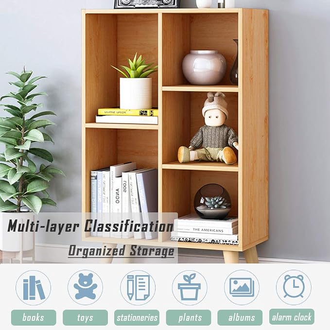 IOTXY Wooden Open Shelf Bookcase - Image 4