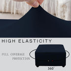 Super Stretch 40x40x15 inch Square Ottoman Cover- Soft Form Fit Ottoman Cover - Image 5