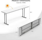 VINGLI 6 FT Narrow Folding Table, Home Work - Image 3