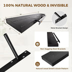 36x8x1.6 inch Floating Shelves Set of 2 – Solid Wood Rustic Black Wall Mounted - Image 4