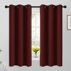 Yakamok Room Darkening Curtains 42x63 inch Length Burgundy Red-Living Room | 2 by Yakamok