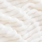 BEDELITE Ribbed Jacquard Off White King Size Blankets - Image 6