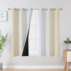 Beige and Greyish White Ombre Blackout Curtains by ESTELARTEXTILER