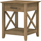 Bush Home End Table with Drawer, Nightstand with Storage, Living Room and by BushHome