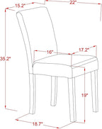 East West Furniture ABP1T61 Abbott Parson Dining Chairs - Image 3