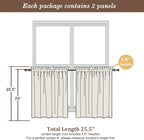 Chyhomenyc Sheer Curtains Tiers 42W x 24L Inches, Light Filtering Small Curtains - Image 4