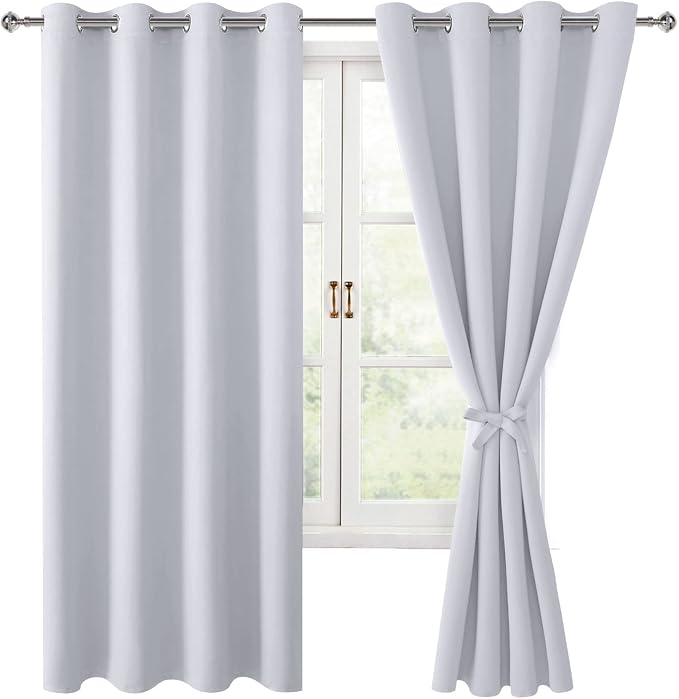 Blackout Curtains for Bedroom, 52 x 63 Inches Length, Window Curtains for by Hiasan