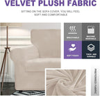 ZNSAYOTX Oversized Velvet 3 Piece Couch Cover - Image 3
